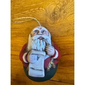 Vintage Plump Hand Painted Ceramic Santa’s One Of A Kind Great Detail